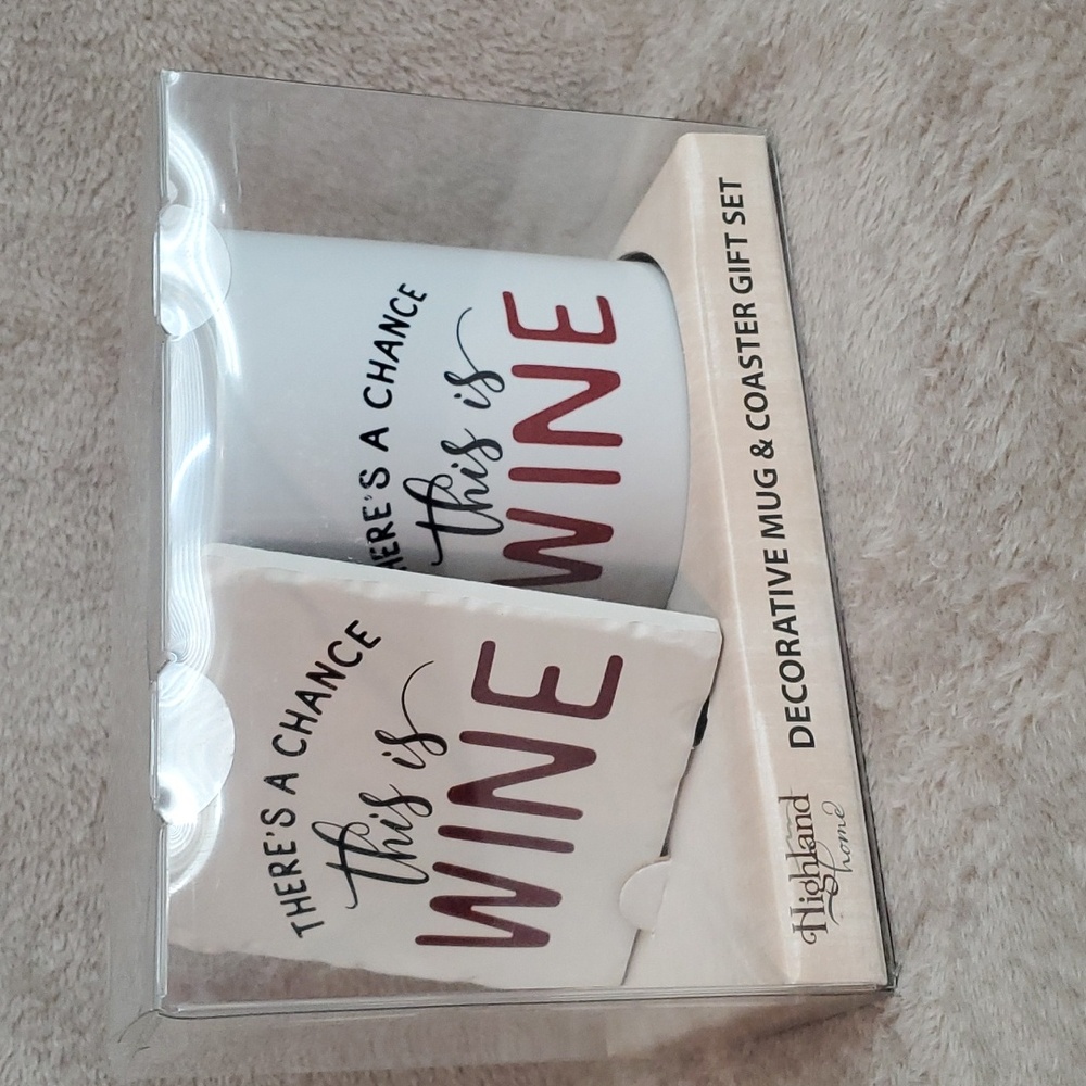 Wine Mug and Coaster Gift Set